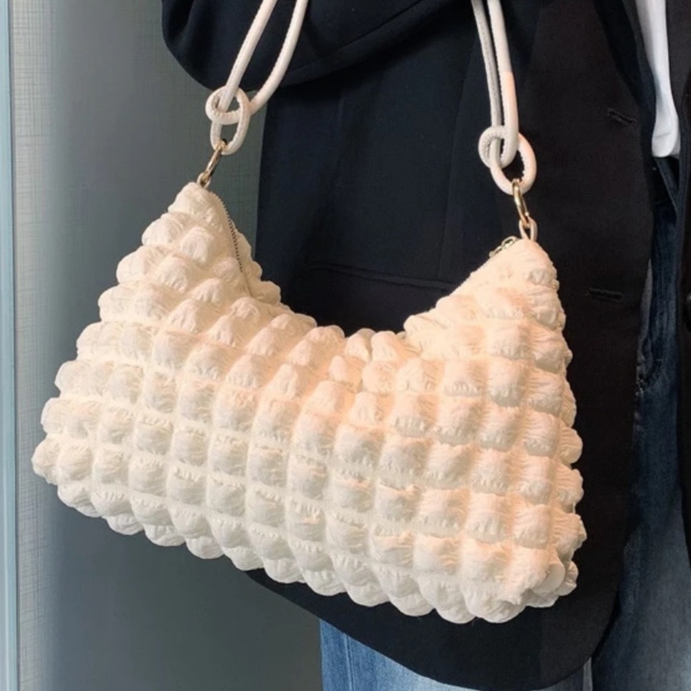 Ruched bag Ivory